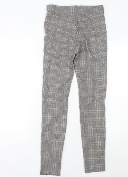 Womens UK Size S Zara Slim Fit Chino Grey Trousers