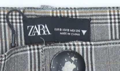 Womens UK Size S Zara Slim Fit Chino Grey Trousers
