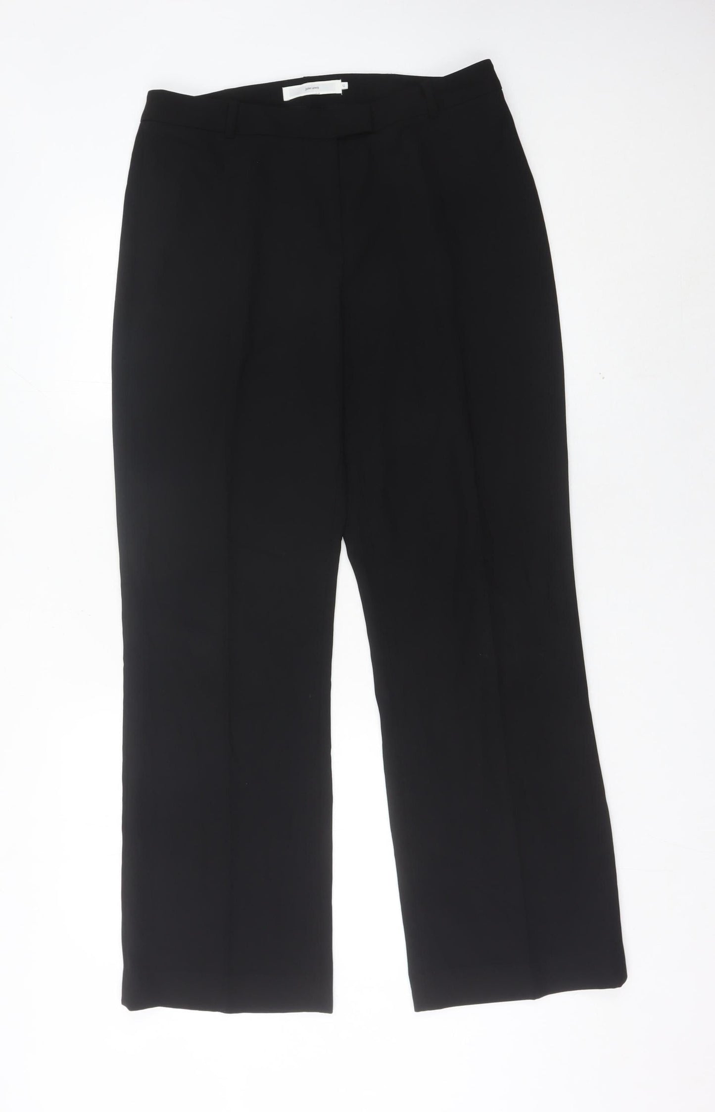 Womens UK Size 12 John Lewis Regular Fit Dress Pants Black Trousers