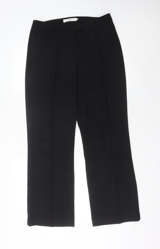 Womens UK Size 12 John Lewis Regular Fit Dress Pants Black Trousers