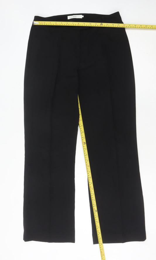 Womens UK Size 12 John Lewis Regular Fit Dress Pants Black Trousers