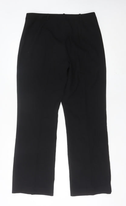Womens UK Size 12 John Lewis Regular Fit Dress Pants Black Trousers