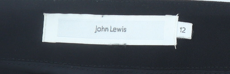 Womens UK Size 12 John Lewis Regular Fit Dress Pants Black Trousers