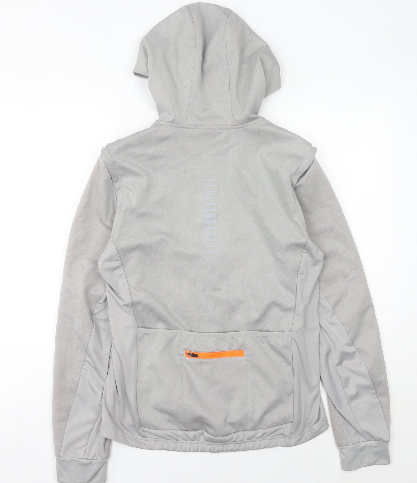 Crane Womens Grey Hooded Soft Shell Activewear Jacket Size 12