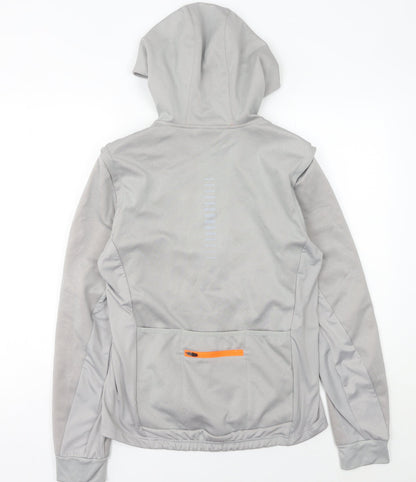 Crane Womens Grey Hooded Soft Shell Activewear Jacket Size 12