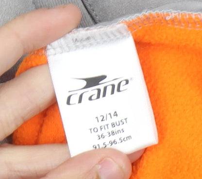 Crane Womens Grey Hooded Soft Shell Activewear Jacket Size 12