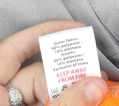 Crane Womens Grey Hooded Soft Shell Activewear Jacket Size 12