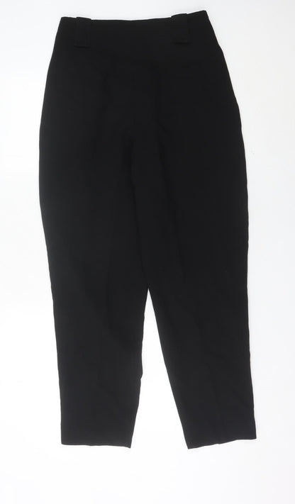 Mango Womens Black Size 8 Pleated High Rise Dress Pants