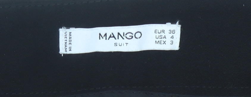 Mango Womens Black Size 8 Pleated High Rise Dress Pants