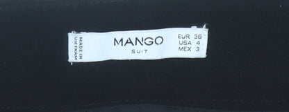 Mango Womens Black Size 8 Pleated High Rise Dress Pants