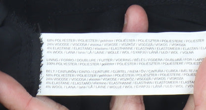 Mango Womens Black Size 8 Pleated High Rise Dress Pants