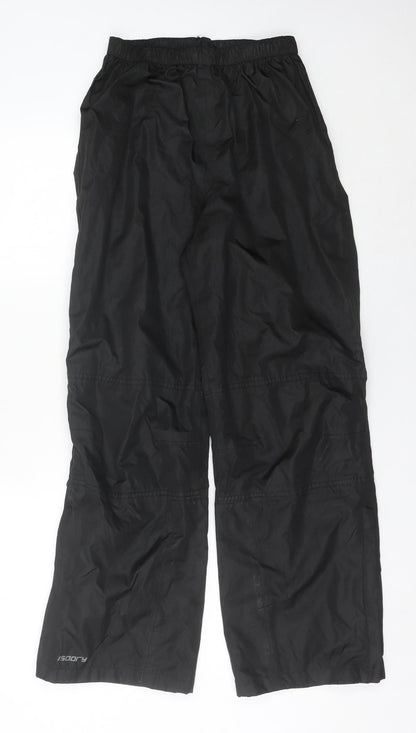 Mountain Warehouse Boys Black 13 Years Rain Trousers Waterproof