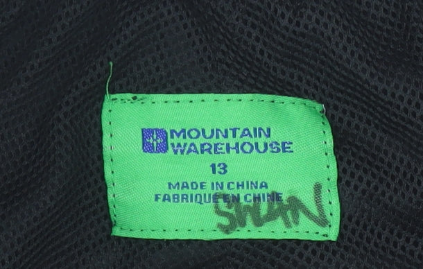 Mountain Warehouse Boys Black 13 Years Rain Trousers Waterproof