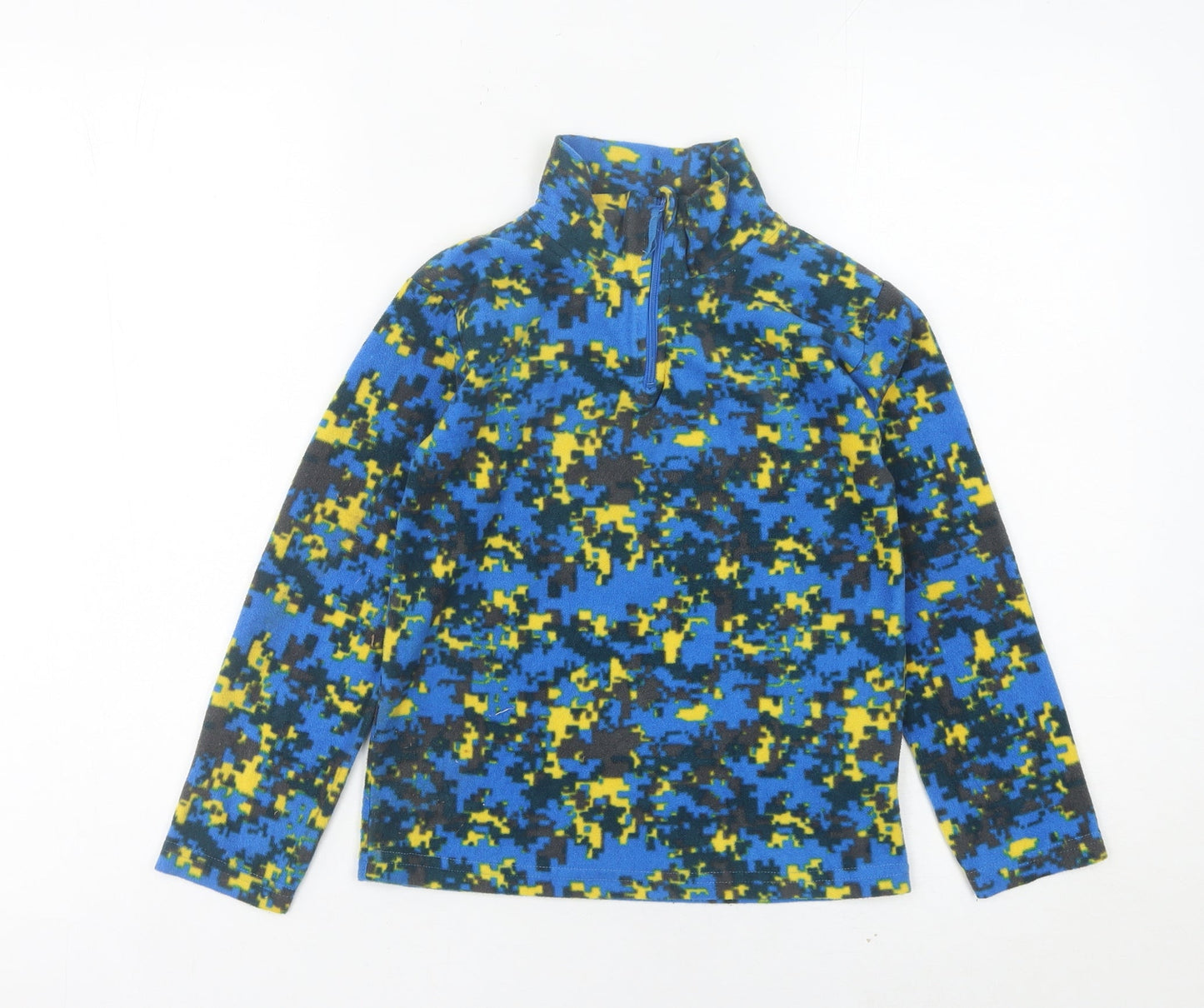 Mountain Warehouse Boys Blue Camouflage Fleece Sweatshirt 7-8 Years