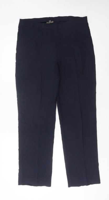 Katies Womens Black Size 12 Straight Leg Trousers Workwear