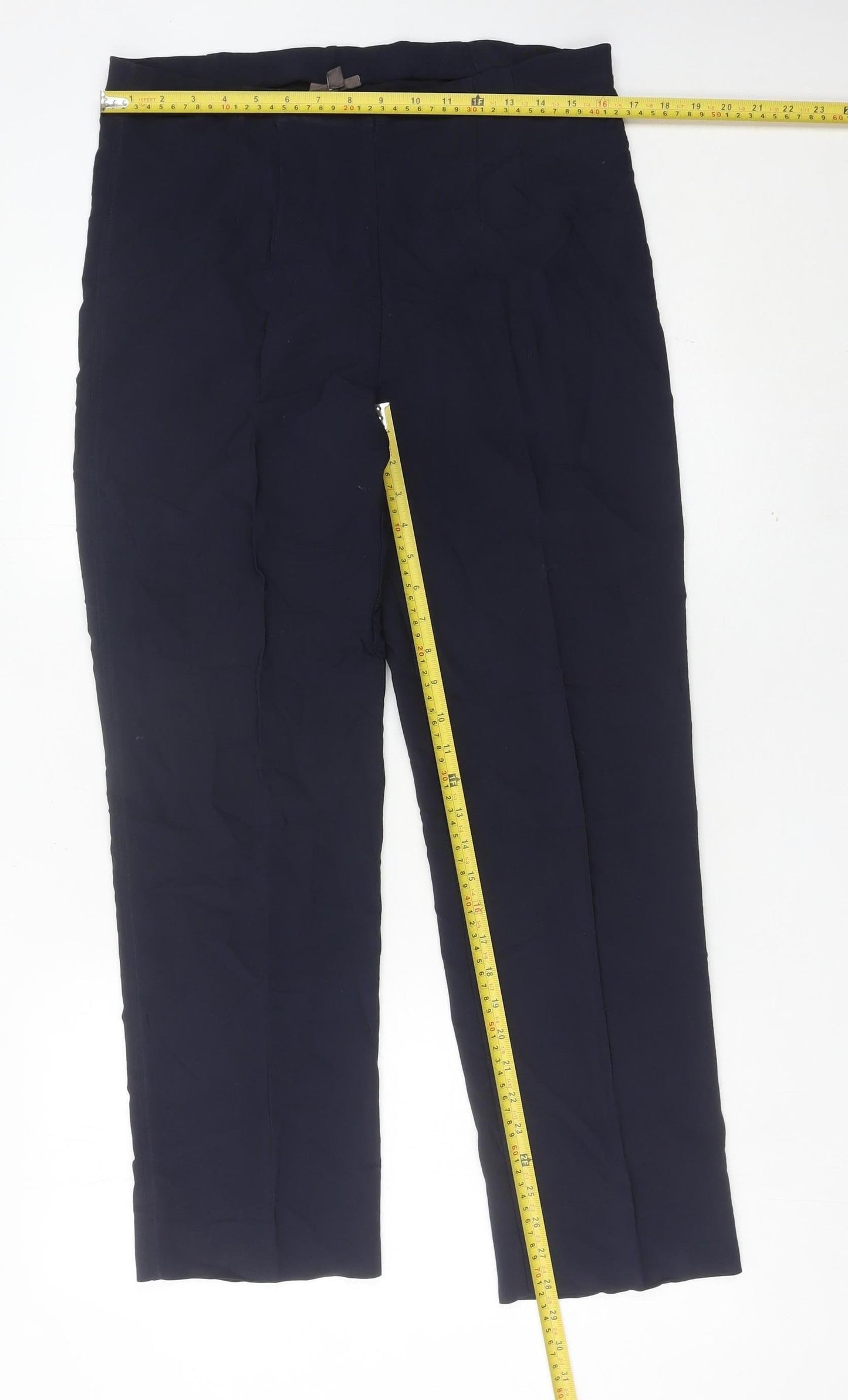 Katies Womens Black Size 12 Straight Leg Trousers Workwear