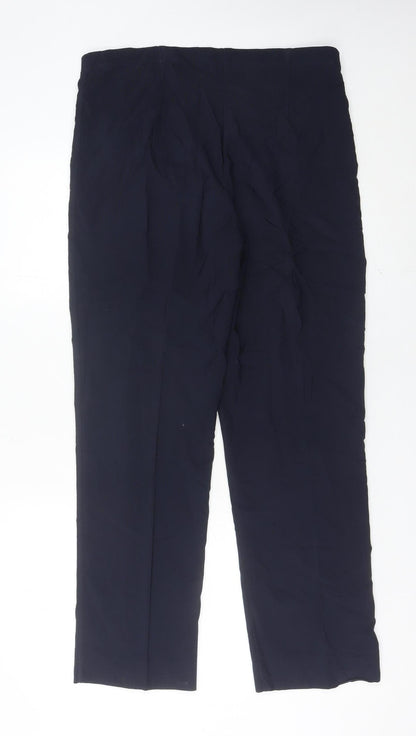 Katies Womens Black Size 12 Straight Leg Trousers Workwear