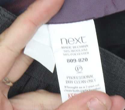 Next Men’s Grey 32L Formal Dress Pants Wool Blend Pleated