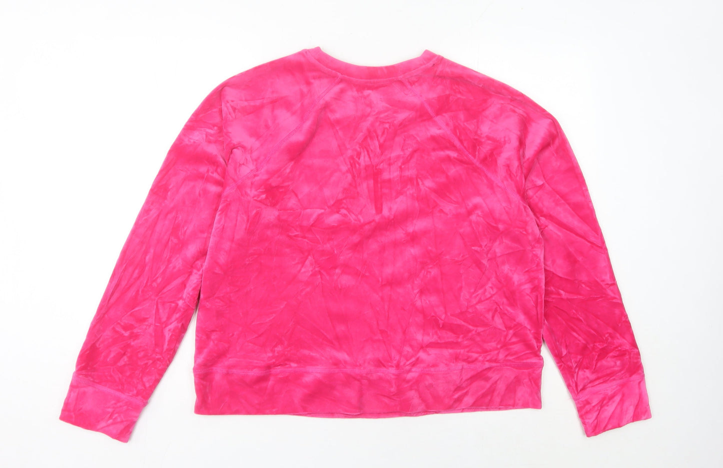 DKNY Women’s Pink Pullover Sweatshirt M Logo Long Sleeve Sportswear