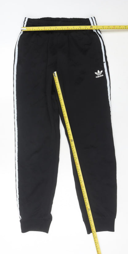 Adidas Mens Black Jogger Trousers M Elastic Waist Sportswear