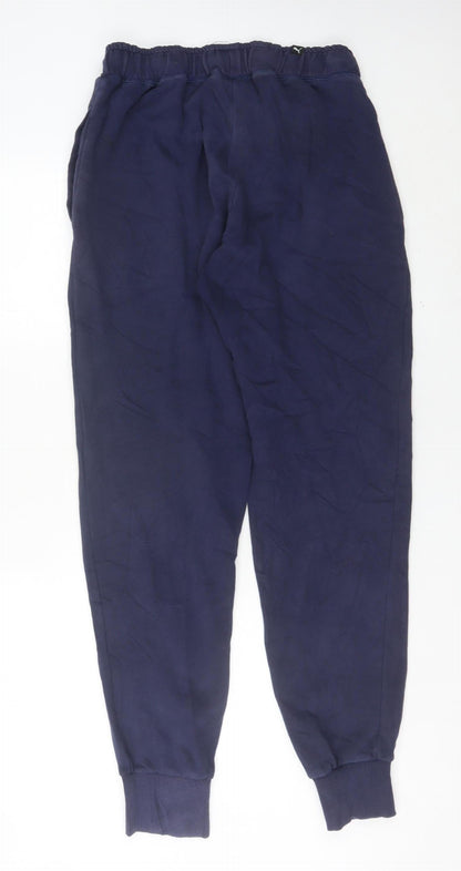 Puma Men’s Blue Jogger Sweatpants M Cotton Blend Casual Sportswear