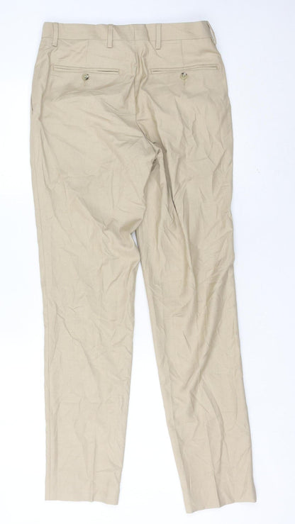 Marks and Spencer Men’s Beige Slim Fit Chino Trousers 28W 31L