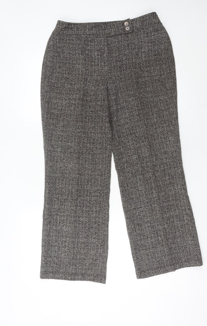 Womens UK Size 10 Debenhams Regular Fit Dress Pants Grey Trousers