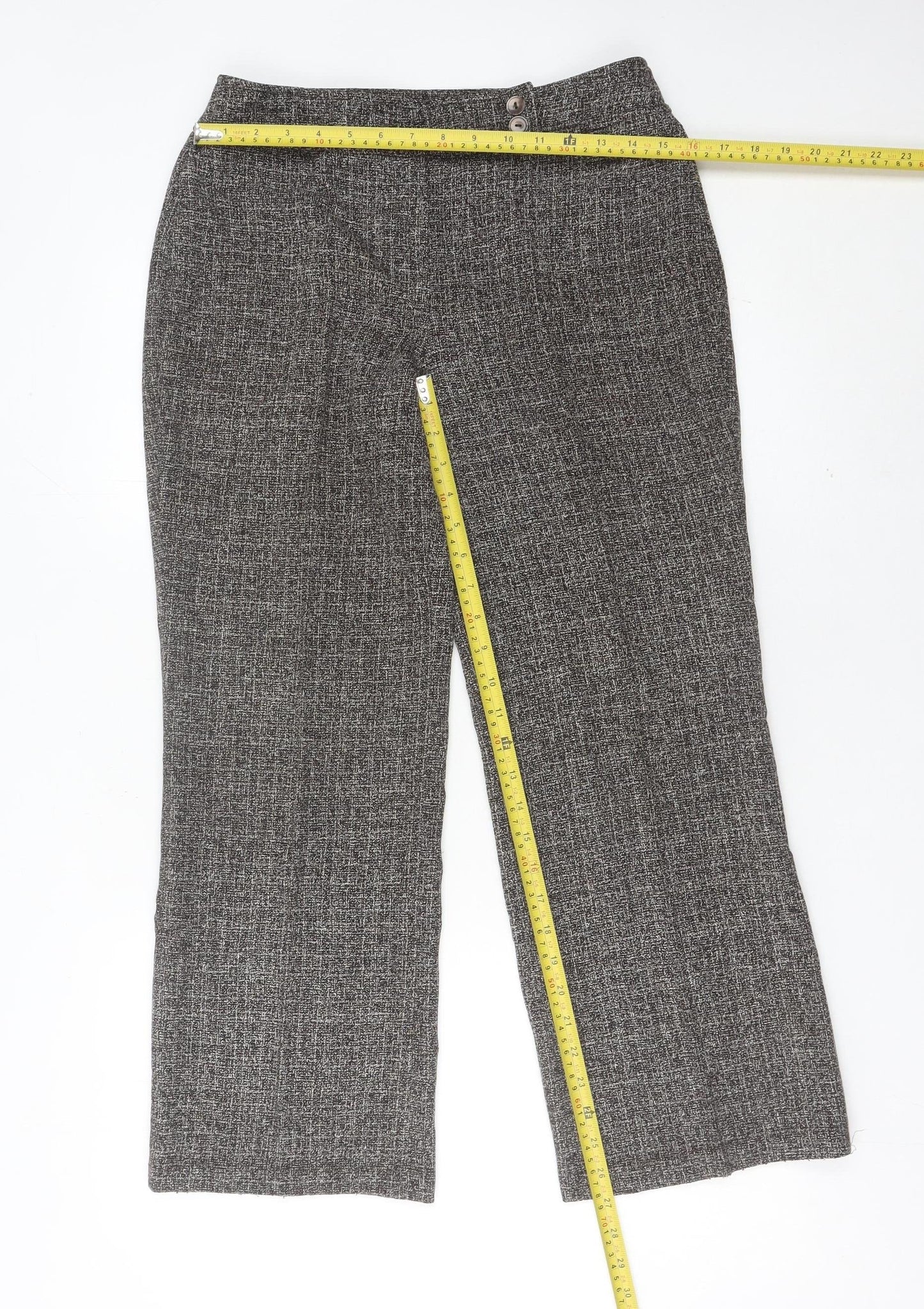Womens UK Size 10 Debenhams Regular Fit Dress Pants Grey Trousers