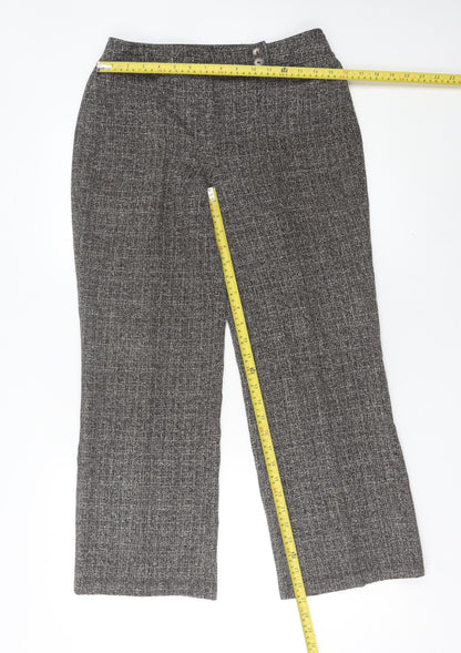 Womens UK Size 10 Debenhams Regular Fit Dress Pants Grey Trousers