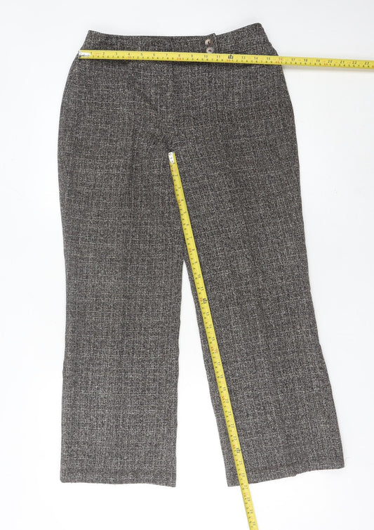 Womens UK Size 10 Debenhams Regular Fit Dress Pants Grey Trousers