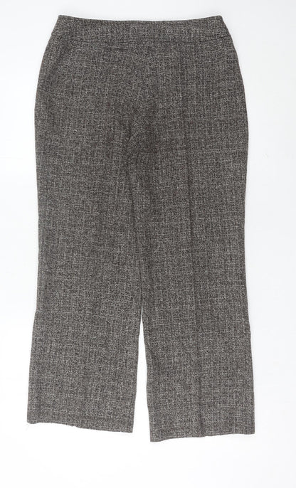 Womens UK Size 10 Debenhams Regular Fit Dress Pants Grey Trousers