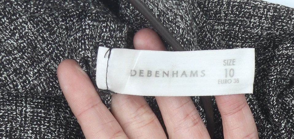 Womens UK Size 10 Debenhams Regular Fit Dress Pants Grey Trousers