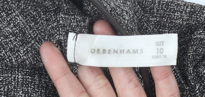 Womens UK Size 10 Debenhams Regular Fit Dress Pants Grey Trousers