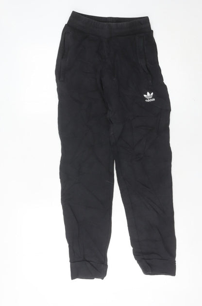 Womens UK Size XS adidas Regular Fit Jogger Black Trousers