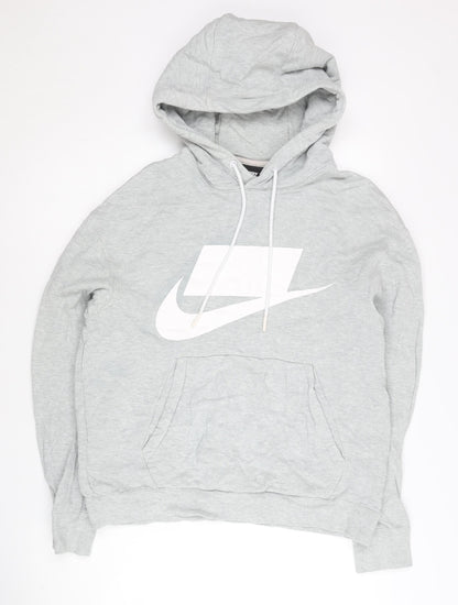 Mens UK Size S Nike Grey Pullover Hoodie