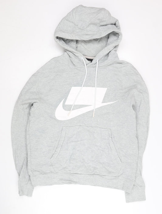 Mens UK Size S Nike Grey Pullover Hoodie