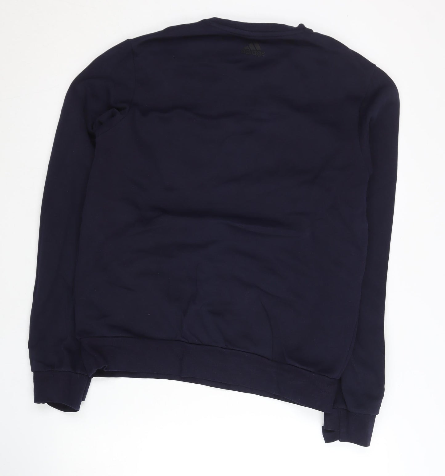 Adidas Men's Blue M Crew Neck Pullover Sweatshirt Logo Sportswear