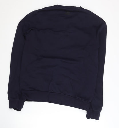 Adidas Men's Blue M Crew Neck Pullover Sweatshirt Logo Sportswear