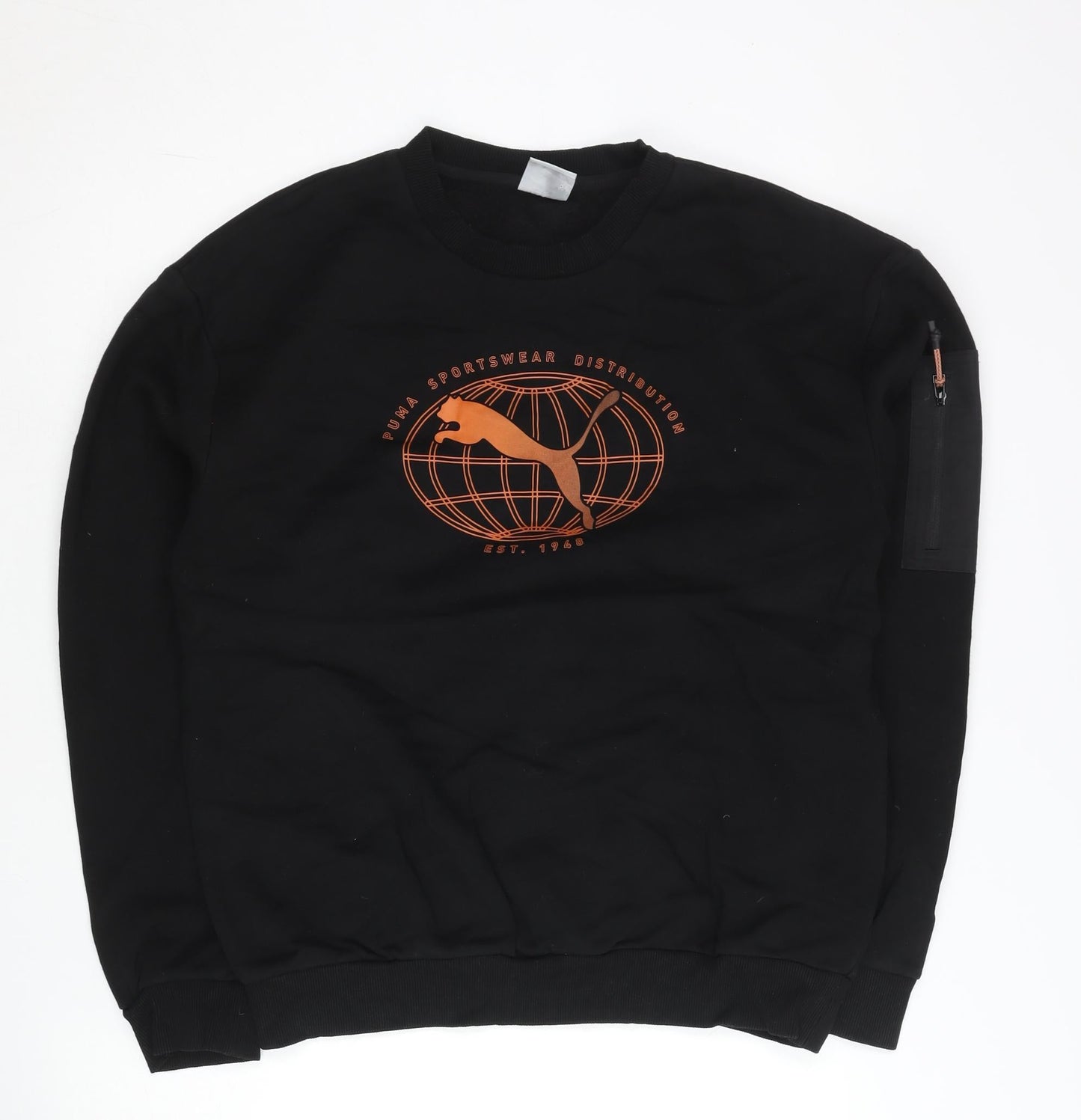 Mens UK Size S PUMA Black Pullover Sweatshirt