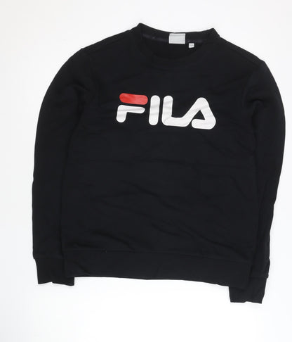 Mens UK Size S FILA Black Pullover Sweatshirt