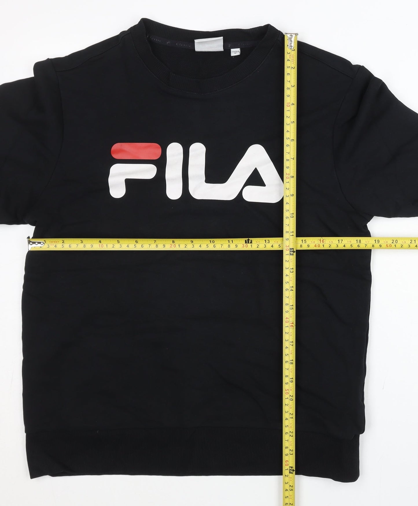 Mens UK Size S FILA Black Pullover Sweatshirt