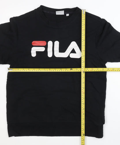 Mens UK Size S FILA Black Pullover Sweatshirt