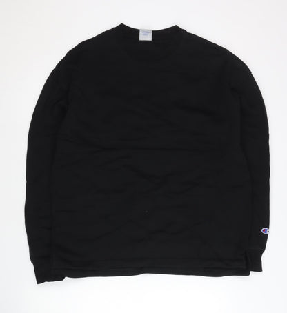 Mens UK Size L Champion Black Pullover Sweatshirt
