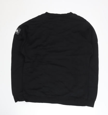 Mens UK Size M adidas Black Pullover Sweatshirt