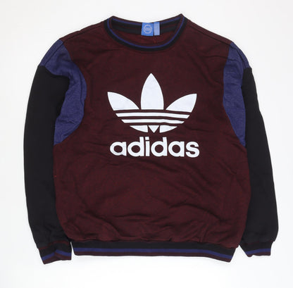 Adidas Womens Multicoloured Logo Sweatshirt Size 12 Pullover