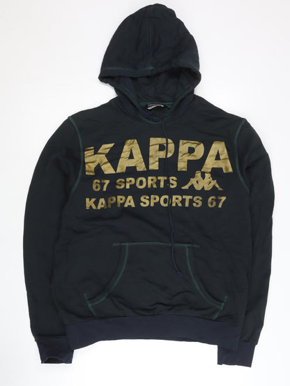 Mens UK Size L Kappa Black Pullover Hoodie