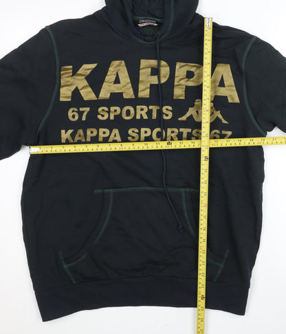 Mens UK Size L Kappa Black Pullover Hoodie