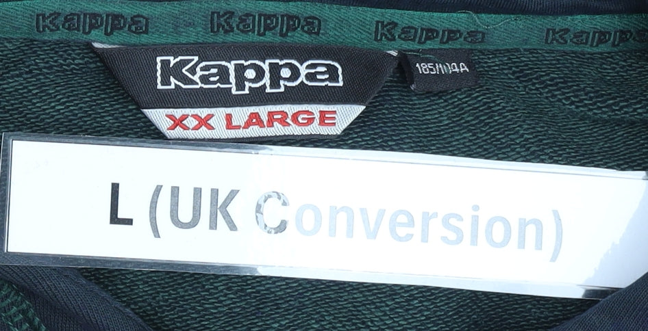 Mens UK Size L Kappa Black Pullover Hoodie