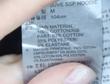 Adidas Juventus Men’s Black Pullover Hoodie Size M Football Sportswear