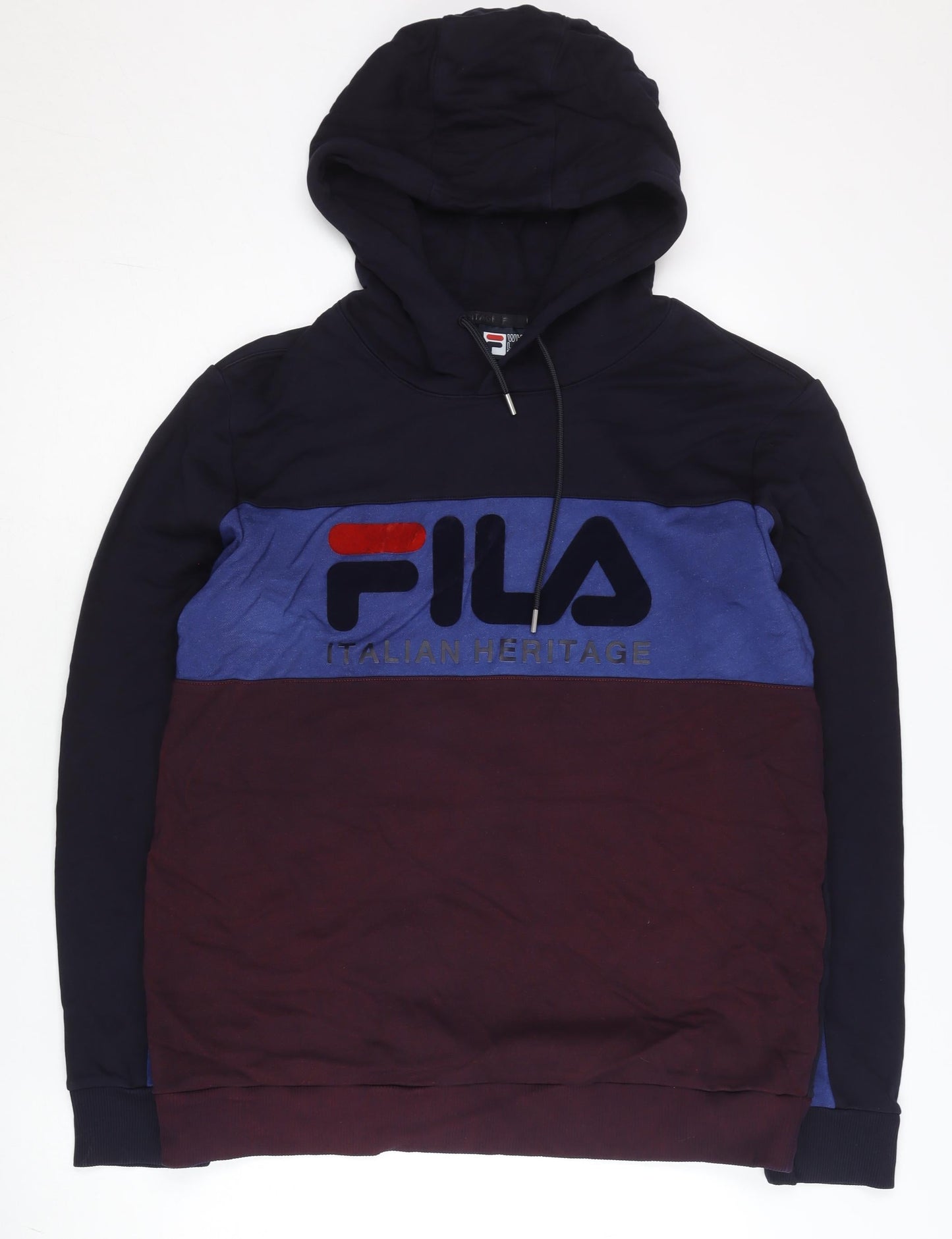 Mens UK Size L FILA Multicoloured Pullover Hoodie